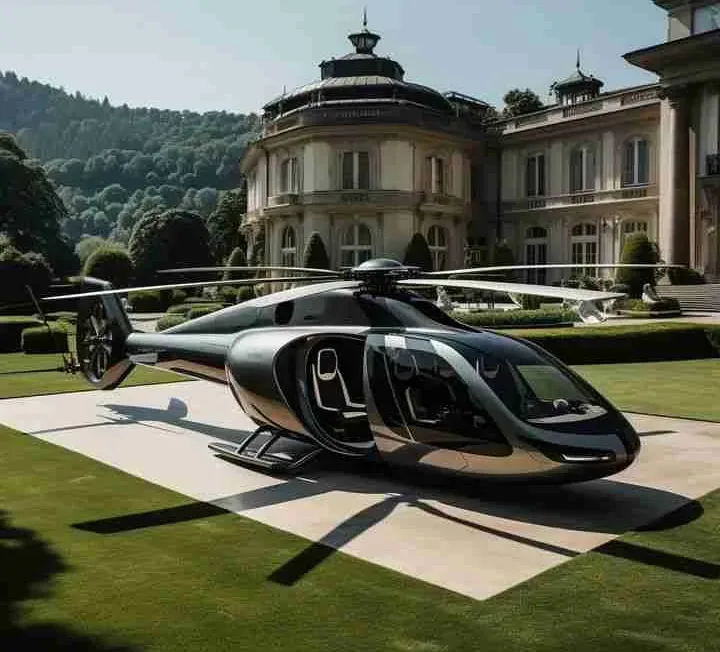 Luxury helipad landing